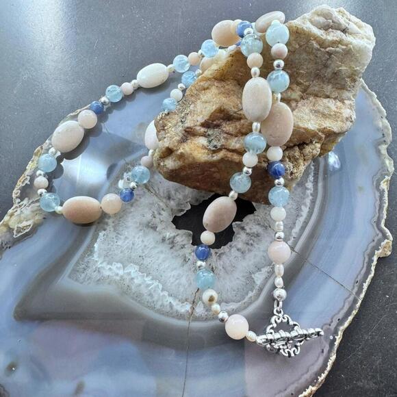 Carolyn Pollack Sterling Silver Beach Tone Multi Gemstone 23" Necklace For Women - Picture 6 of 10